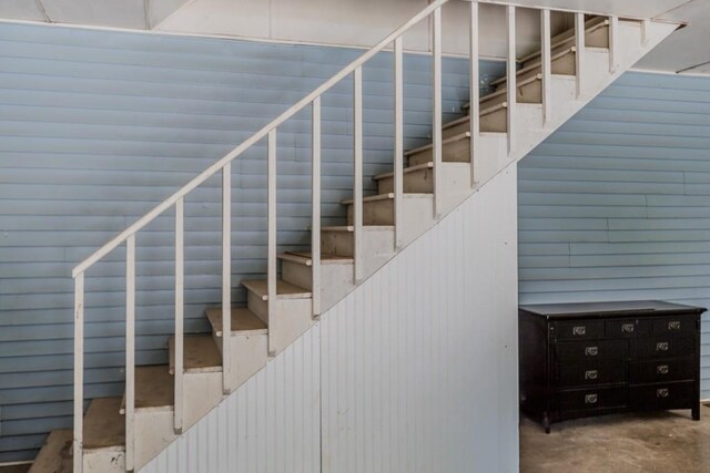 750 Jett Roberts Rd, Jefferson, GA 30549 - stairs with unfinished concrete flooring
