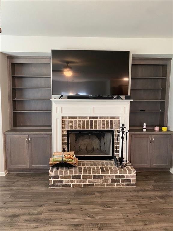 115 Harmony Farms Dr, Eatonton, GA 31024 - detailed view of a brick fireplace and wood finished floors