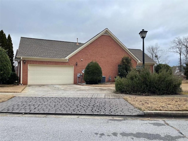 view of property exterior featuring a garage