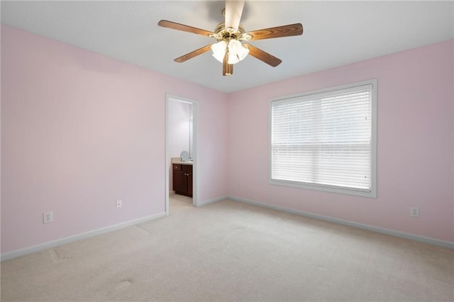 223 Oak Grove Dr, Dallas, GA 30157 - empty room with light carpet, ceiling fan, and baseboards