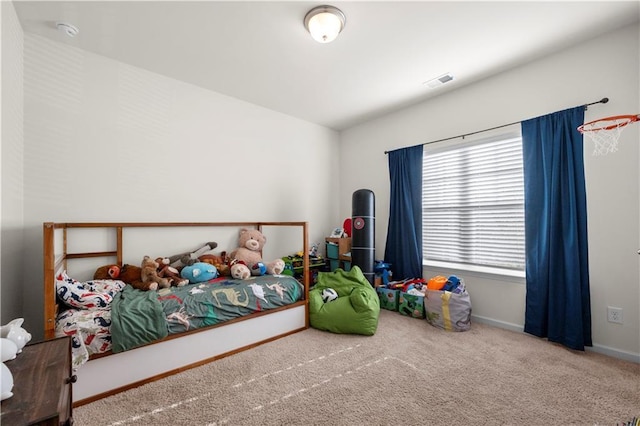 view of carpeted bedroom