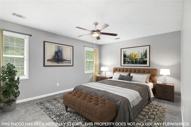 2722 Spring Side Ct, Douglasville, GA 30135 - bedroom featuring carpet flooring, baseboards, and a ceiling fan