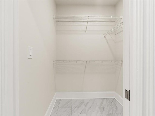 view of walk in closet