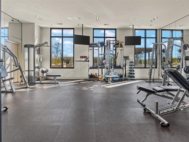 view of workout area