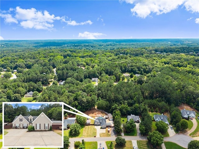 69 Maple Leaf Ct, Hoschton, GA 30548 - view of property location with a forest and property parcel outlined
