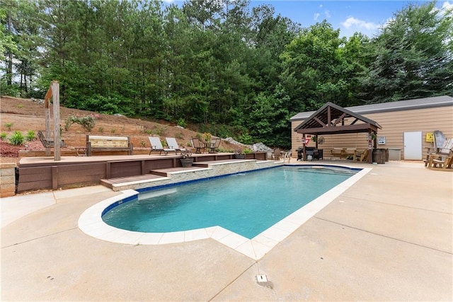 69 Maple Leaf Ct, Hoschton, GA 30548 - swimming pool with a patio area and a gazebo