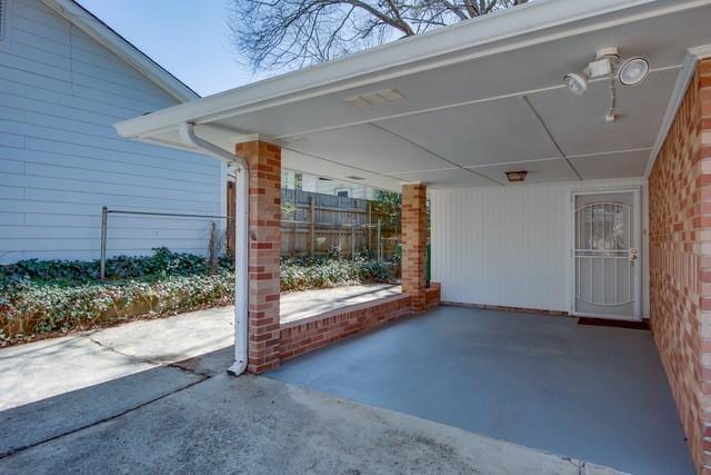 view of patio with fence