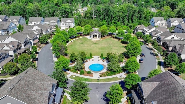 drone / aerial view featuring a residential view