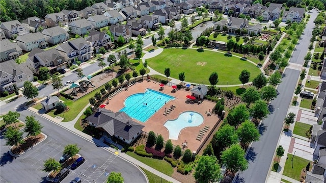 bird's eye view featuring a residential view