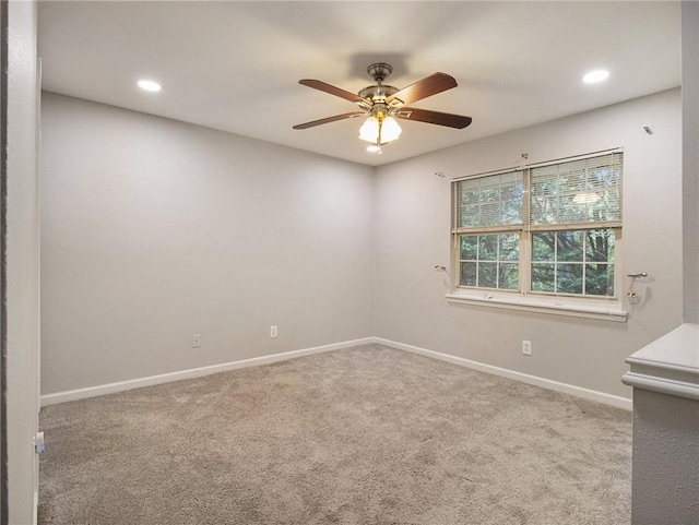 3149 Buford Hwy Unit 3, Brookhaven, GA 30329 - carpeted spare room featuring a ceiling fan, baseboards, and recessed lighting