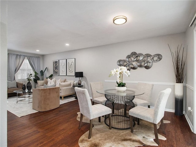 3149 Buford Hwy Unit 3, Brookhaven, GA 30329 - dining space featuring wood finished floors, recessed lighting, and baseboards