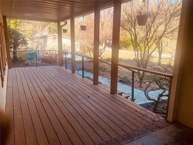 deck with fence