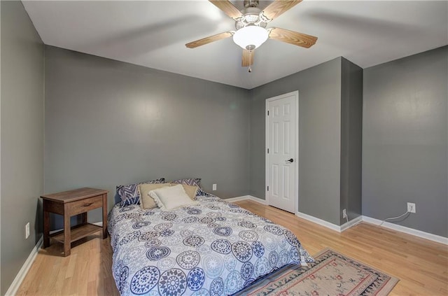108 Arbor Hills Trl, Talking Rock, GA 30175 - bedroom with baseboards, ceiling fan, and light wood-style floors