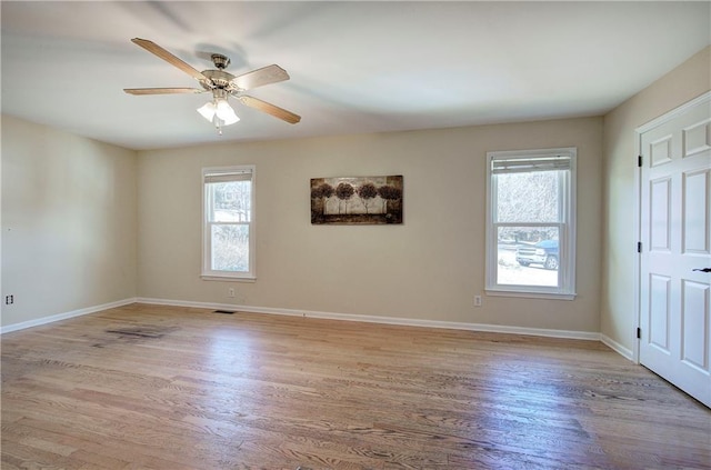 108 Arbor Hills Trl, Talking Rock, GA 30175 - spare room featuring a ceiling fan, baseboards, and wood finished floors