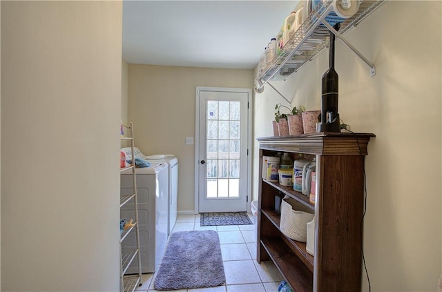 108 Arbor Hills Trl, Talking Rock, GA 30175 - doorway to outside with a wealth of natural light, washing machine and clothes dryer, and tile patterned floors