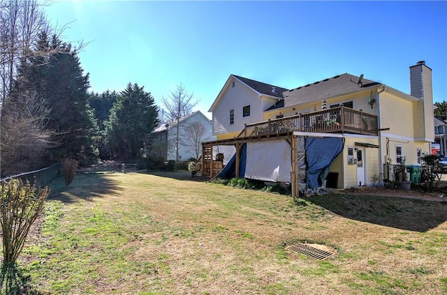 108 Arbor Hills Trl, Talking Rock, GA 30175 - exterior space with a fenced backyard and a wooden deck