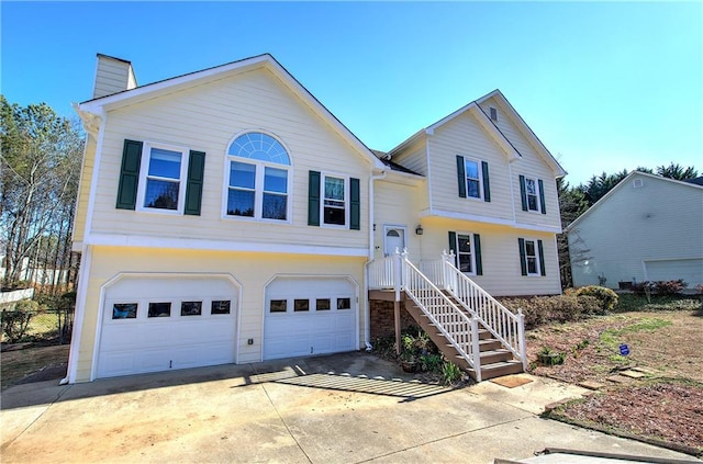 108 Arbor Hills Trl, Talking Rock, GA 30175 - view of front of property featuring a garage, driveway, and a chimney