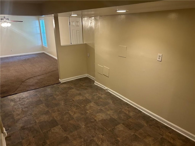 5000 Saxony Ct, Stone Mountain, GA 30083 - finished basement with ceiling fan and dark carpet