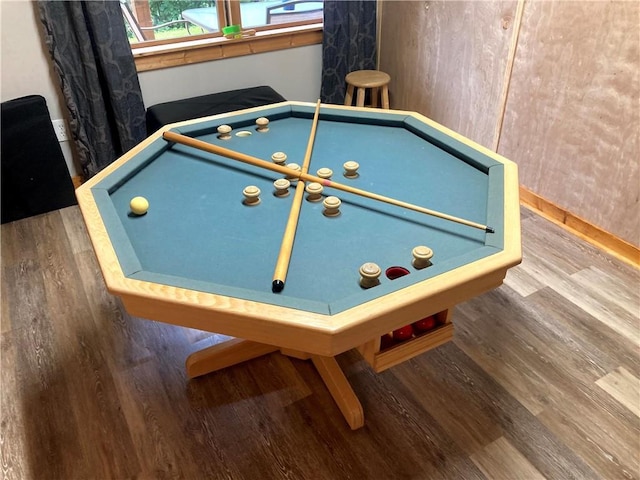 105 Ranch Mountain Ct, Dahlonega, GA 30533 - game room with wood finished floors, billiards table, and baseboards