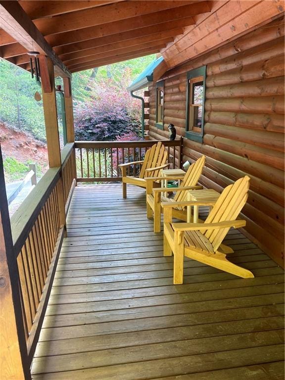 105 Ranch Mountain Ct, Dahlonega, GA 30533 - view of wooden terrace