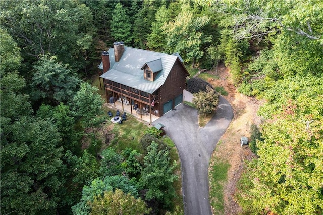105 Ranch Mountain Ct, Dahlonega, GA 30533 - aerial view of property and surrounding area featuring a heavily wooded area