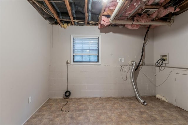 5218 Tina Ct, Stone Mountain, GA 30083 - below grade area with concrete block wall