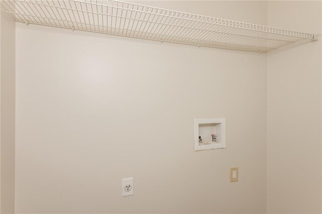 laundry room featuring hookup for an electric dryer and hookup for a washing machine