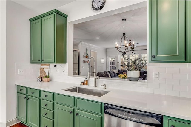 1012 E Paces Chase, Atlanta, GA 30326 - kitchen featuring a sink, stainless steel dishwasher, and light countertops