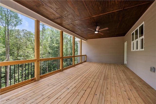 4786 Conns Creek Rd, Ball Ground, GA 30107 - wooden deck featuring ceiling fan