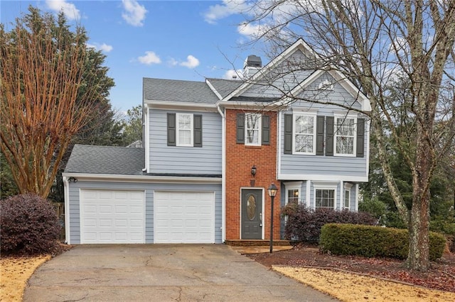 front of property featuring a garage