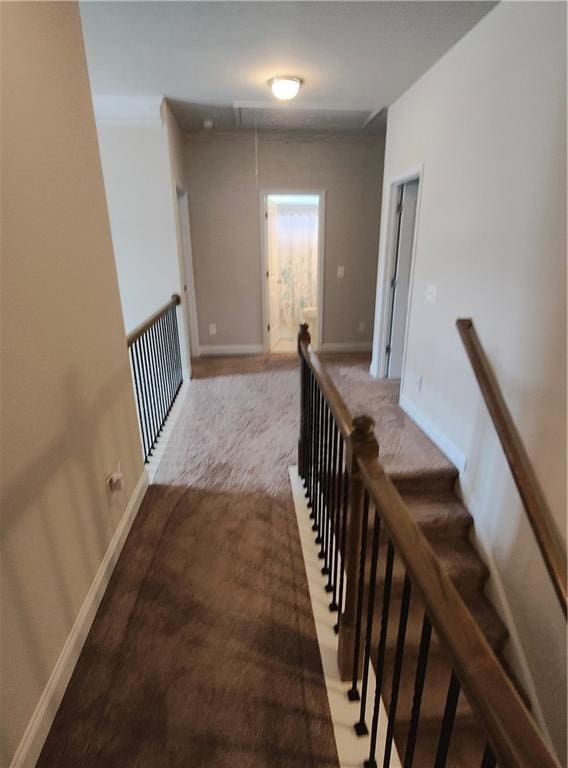 13 Mulberry Way, Cartersville, GA 30120 - corridor with attic access, baseboards, and an upstairs landing