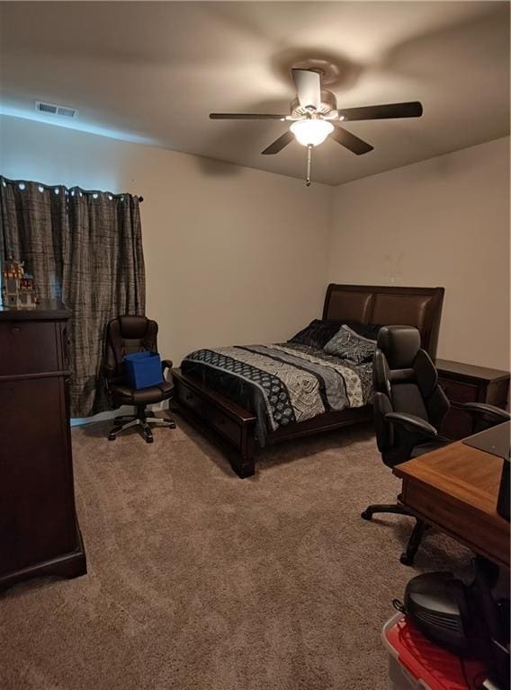 13 Mulberry Way, Cartersville, GA 30120 - bedroom with carpet floors, an office area, and a ceiling fan
