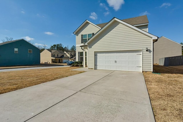 view of side of property featuring a lawn