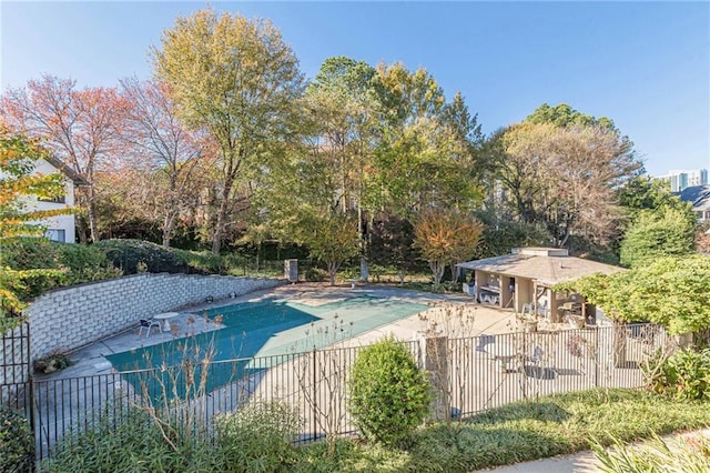 view of pool with a patio