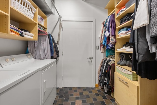 laundry room with separate washer and dryer