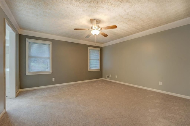 bathroom featuring crown molding, toilet, vanity, shower / tub combination, and tile patterned flooring