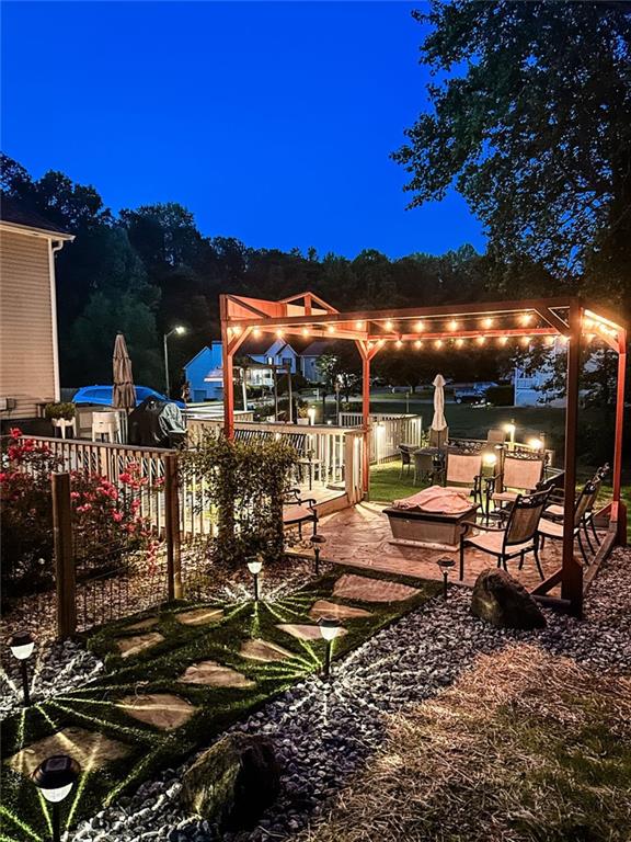 3809 Autumn View Ln NW, Acworth, GA 30101 - view of yard with a patio