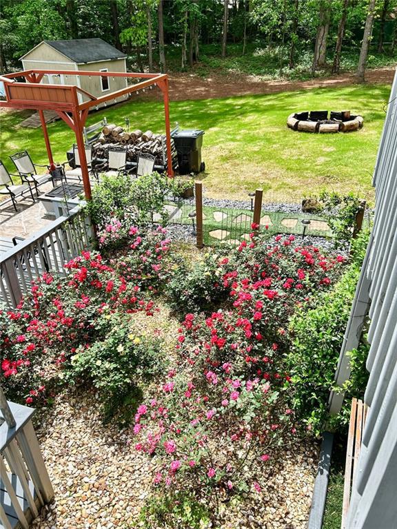 3809 Autumn View Ln NW, Acworth, GA 30101 - view of green lawn with view of scattered trees