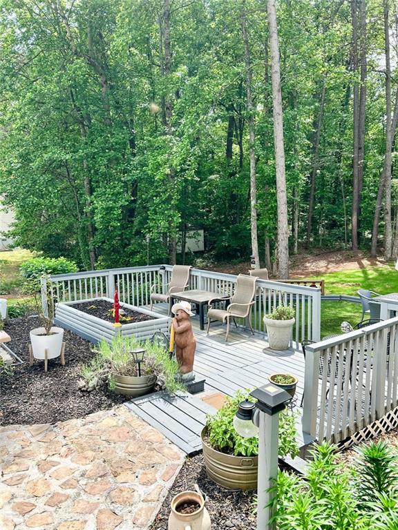 3809 Autumn View Ln NW, Acworth, GA 30101 - view of wooden deck