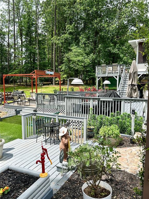 3809 Autumn View Ln NW, Acworth, GA 30101 - view of yard featuring a deck