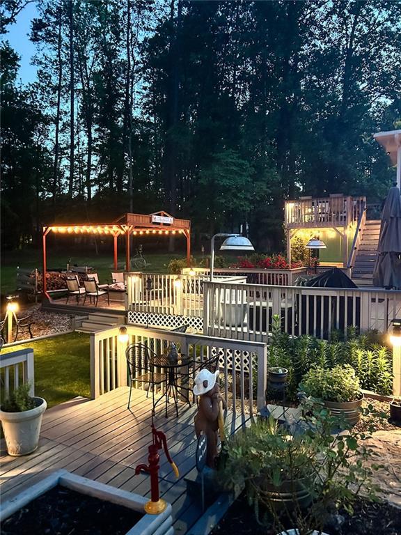 3809 Autumn View Ln NW, Acworth, GA 30101 - view of wooden deck