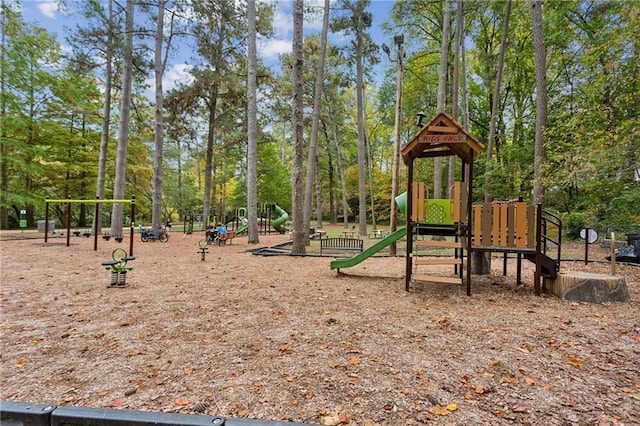 view of jungle gym