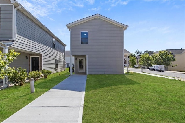 view of front of house with a front yard
