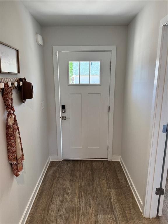 719 Windstream Dr, Lagrange, GA 30241 - entryway with dark wood-style floors and baseboards