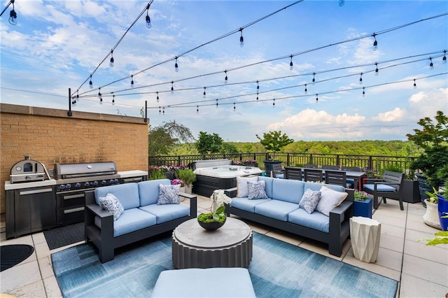 3286 Northside Pkwy NW Unit Ph2, Atlanta, GA 30327 - view of patio / terrace featuring an outdoor hangout area and exterior kitchen