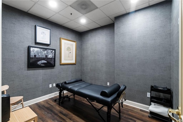 3286 Northside Pkwy NW Unit Ph2, Atlanta, GA 30327 - sitting room featuring dark wood-style flooring, recessed lighting, and a paneled ceiling