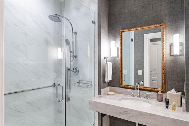 3286 Northside Pkwy NW Unit Ph2, Atlanta, GA 30327 - bathroom with a sink and a shower stall