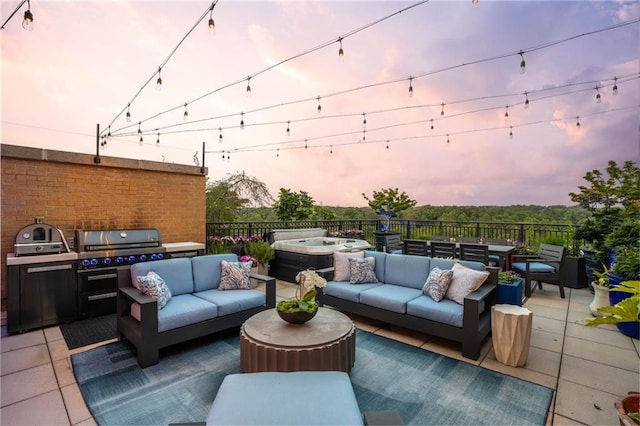 3286 Northside Pkwy NW Unit Ph2, Atlanta, GA 30327 - view of patio featuring an outdoor hangout area and an outdoor kitchen