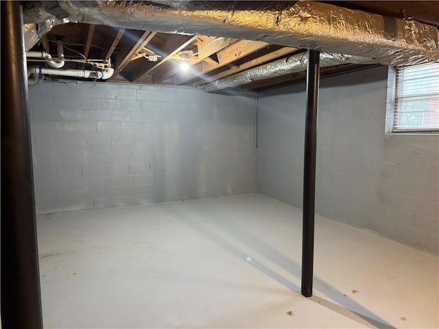 view of basement