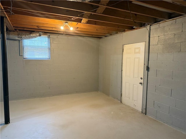 view of basement